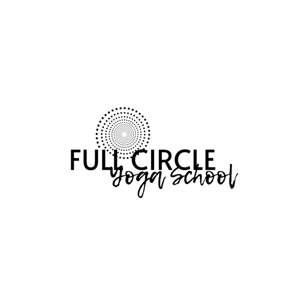 Full Circle Yoga School identity in black
